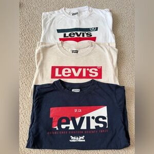 Levi's Men's Long Sleeve Tees - White, Cream, and Navy